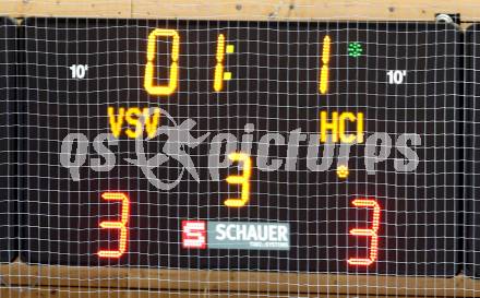 EBEL. Eishockey Bundesliga. EC VSV gegen HC TWK Innsbruck. Anzeigentafel. Villach, am 4.11.2018.
Foto: Kuess 


---
pressefotos, pressefotografie, kuess, qs, qspictures, sport, bild, bilder, bilddatenbank