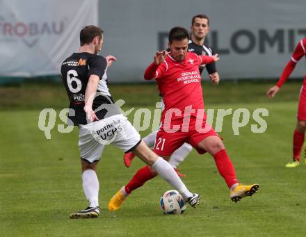 Fussball. Kaerntner Liga. Gmuend gegen Ferlach Atus. Philipp Platzer (Gmuend), Abian Jose Serrano Davila (Ferlach). Gmuend, 3.11.2018.
Foto: Kuess   
---
pressefotos, pressefotografie, kuess, qs, qspictures, sport, bild, bilder, bilddatenbank