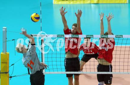 AVL. Volleyball Bundesliga. VBK Woerthersee Loewen Klagenfurt gegen UVC Ried/Innkreis. Markus Schloffer, David Petschnig (Klagenfurt). Klagenfurt, am 3.11.2018.
Foto: Kuess
---
pressefotos, pressefotografie, kuess, qs, qspictures, sport, bild, bilder, bilddatenbank