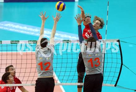AVL. Volleyball Bundesliga. VBK Woerthersee Loewen Klagenfurt gegen UVC Ried/Innkreis. Felix Friedl (Klagenfurt). Klagenfurt, am 3.11.2018.
Foto: Kuess
---
pressefotos, pressefotografie, kuess, qs, qspictures, sport, bild, bilder, bilddatenbank