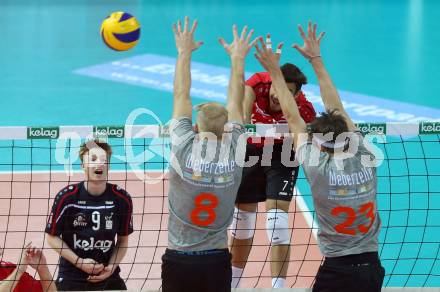 AVL. Volleyball Bundesliga. VBK Woerthersee Loewen Klagenfurt gegen UVC Ried/Innkreis. Georgios Kotsilianos (Klagenfurt). Klagenfurt, am 3.11.2018.
Foto: Kuess
---
pressefotos, pressefotografie, kuess, qs, qspictures, sport, bild, bilder, bilddatenbank
