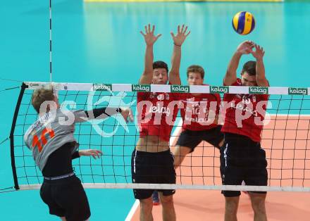 AVL. Volleyball Bundesliga. VBK Woerthersee Loewen Klagenfurt gegen UVC Ried/Innkreis. Maximilian Trummer, Simon Baldauf (Klagenfurt). Klagenfurt, am 3.11.2018.
Foto: Kuess
---
pressefotos, pressefotografie, kuess, qs, qspictures, sport, bild, bilder, bilddatenbank