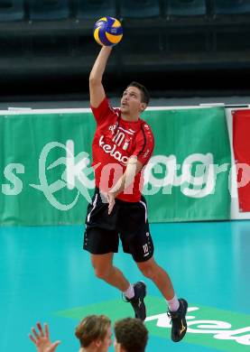 AVL. Volleyball Bundesliga. VBK Woerthersee Loewen Klagenfurt gegen UVC Ried/Innkreis. Simon Baldauf (Klagenfurt). Klagenfurt, am 3.11.2018.
Foto: Kuess
---
pressefotos, pressefotografie, kuess, qs, qspictures, sport, bild, bilder, bilddatenbank