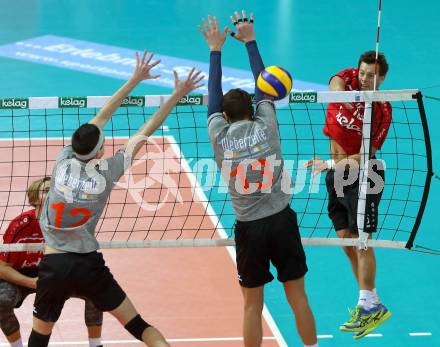 AVL. Volleyball Bundesliga. VBK Woerthersee Loewen Klagenfurt gegen UVC Ried/Innkreis.  Simon Fruehbauer (Klagenfurt). Klagenfurt, am 3.11.2018.
Foto: Kuess
---
pressefotos, pressefotografie, kuess, qs, qspictures, sport, bild, bilder, bilddatenbank