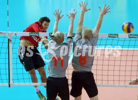 AVL. Volleyball Bundesliga. VBK Woerthersee Loewen Klagenfurt gegen UVC Ried/Innkreis. Simon Fruehbauer (Klagenfurt). Klagenfurt, am 3.11.2018.
Foto: Kuess
---
pressefotos, pressefotografie, kuess, qs, qspictures, sport, bild, bilder, bilddatenbank