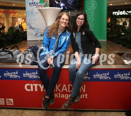Kaernten Sport. Sportlermeeting. Marina Reiner, Julia Sciancalepore. City Arkaden, Klagenfurt, am 7.11.2018.
Foto: Kuess
---
pressefotos, pressefotografie, kuess, qs, qspictures, sport, bild, bilder, bilddatenbank