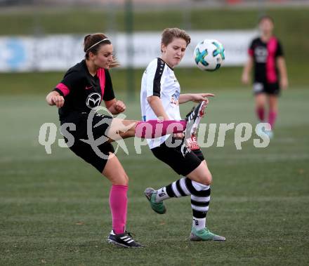 Fussball. Frauen 2. Liga Ost/Sued. Carinthians Spittal gegen SG Magdalensberg. Julia Anna Christoephl (Carinthians Spittal), Leonie Lackner (SG Magdalensberg). Spittal, 3.11.2018.
Foto: Kuess
---
pressefotos, pressefotografie, kuess, qs, qspictures, sport, bild, bilder, bilddatenbank