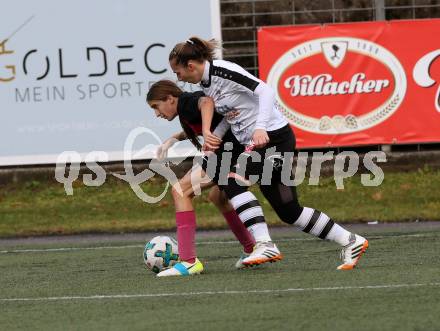 Fussball. Frauen 2. Liga Ost/Sued. Carinthians Spittal gegen SG Magdalensberg. Nicole Dominique Gatternig  (Carinthians Spittal), Julia Egger (SG Magdalensberg). Spittal, 3.11.2018.
Foto: Kuess
---
pressefotos, pressefotografie, kuess, qs, qspictures, sport, bild, bilder, bilddatenbank
