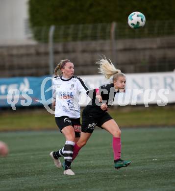 Fussball. Frauen 2. Liga Ost/Sued. Carinthians Spittal gegen SG Magdalensberg. Viktoria Lederer (Carinthians Spittal), Nadine Celine Just (SG Magdalensberg). Spittal, 3.11.2018.
Foto: Kuess
---
pressefotos, pressefotografie, kuess, qs, qspictures, sport, bild, bilder, bilddatenbank