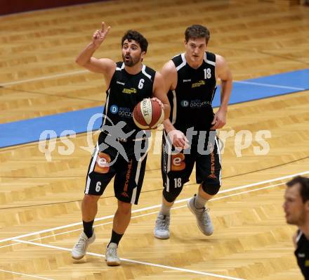 Basketball 2. Bundesliga. Grunddurchgang 6. Runde. Woerthersee Piraten gegen Jennersdorf Blackbirds.  Stefan Ulreich, Sebastian Koch (Jennersdorf). Klagenfurt, am 10.11.2018.
Foto: Kuess
---
pressefotos, pressefotografie, kuess, qs, qspictures, sport, bild, bilder, bilddatenbank