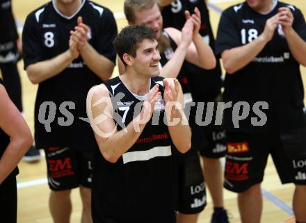 Basketball 2. Bundesliga. Grunddurchgang 6. Runde. Raiders Villach gegen BK Mattersburg Rocks.  Jubel   Marko Soldo (Mattersburg). Klagenfurt, am 10.11.2018.
Foto: Kuess
---
pressefotos, pressefotografie, kuess, qs, qspictures, sport, bild, bilder, bilddatenbank