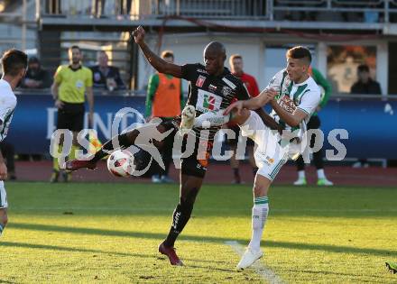 Fussball tipico Bundesliga. RZ Pellets WAC gegen SK Rapid Wien. Dever Akeem Orgill, (WAC), Mert Muelduer  (Rapid). Wolfsberg, am 11.11.2018.
Foto: Kuess

---
pressefotos, pressefotografie, kuess, qs, qspictures, sport, bild, bilder, bilddatenbank