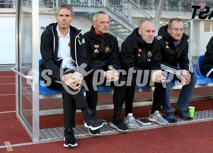 Fussball tipico Bundesliga. RZ Pellets WAC gegen SK Rapid Wien.  Trainer Dietmar Kuehbauer, Co-Trainer Manfred Nastl (Rapid). Wolfsberg, am 11.11.2018.
Foto: Kuess

---
pressefotos, pressefotografie, kuess, qs, qspictures, sport, bild, bilder, bilddatenbank