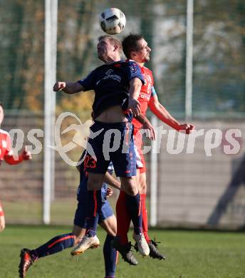 Fussball Kaerntner Liga KAC 1909 gegen Woelfnitz. Manuel Wallner,  (KAC),   Daniel Wernig (Woelfnitz). Klagenfurt, am 10.11.2018.
Foto: Kuess
---
pressefotos, pressefotografie, kuess, qs, qspictures, sport, bild, bilder, bilddatenbank