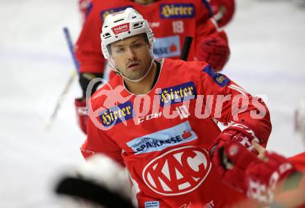 EBEL. Eishockey Bundesliga. KAC gegen EHC Liwest Black Wings Linz.  Andrew Jacob Kozek,  (KAC). Klagenfurt, am 13.11.2018.
Foto: Kuess

---
pressefotos, pressefotografie, kuess, qs, qspictures, sport, bild, bilder, bilddatenbank