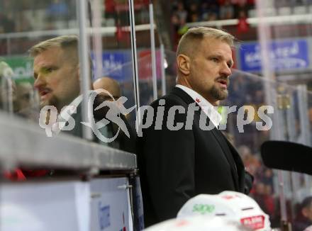 EBEL. Eishockey Bundesliga. KAC gegen EHC Liwest Black Wings Linz.  Trainer Petri Matikainen (KAC). Klagenfurt, am 13.11.2018.
Foto: Kuess

---
pressefotos, pressefotografie, kuess, qs, qspictures, sport, bild, bilder, bilddatenbank