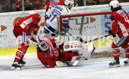 EBEL. Eishockey Bundesliga. KAC gegen VSV.  Lars Haugen, Marcel Witting
 (KAC),  Patrick Spannring (VSV). Klagenfurt, am 13.11.2018.
Foto: Kuess

---
pressefotos, pressefotografie, kuess, qs, qspictures, sport, bild, bilder, bilddatenbank