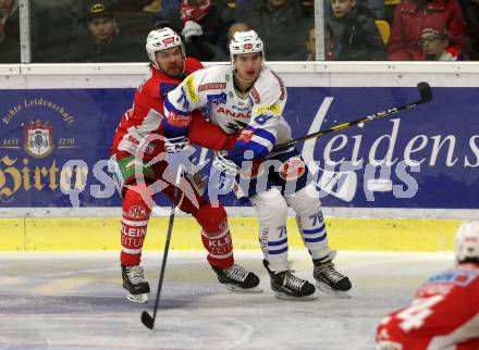 EBEL. Eishockey Bundesliga. KAC gegen VSV. Siim Liivik,  (KAC),  Felix Maxa (VSV). Klagenfurt, am 13.11.2018.
Foto: Kuess

---
pressefotos, pressefotografie, kuess, qs, qspictures, sport, bild, bilder, bilddatenbank