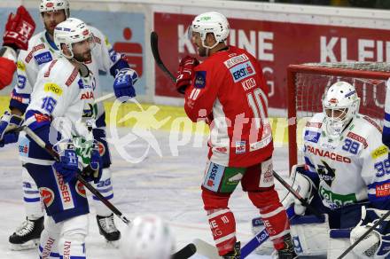 EBEL. Eishockey Bundesliga. KAC gegen VSV. Torjubel Andrew Jacob Kozek (KAC). Klagenfurt, am 13.11.2018.
Foto: Kuess

---
pressefotos, pressefotografie, kuess, qs, qspictures, sport, bild, bilder, bilddatenbank