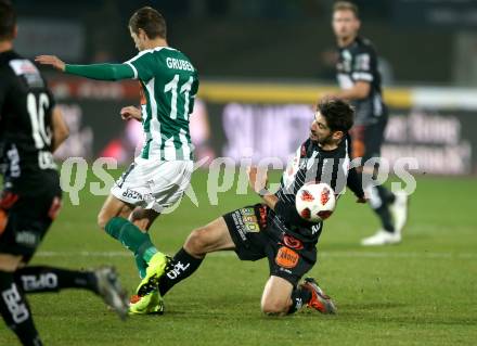 Fussball tipico Bundesliga. RZ Pellets WAC gegen SV Mattersburg. Michael Novak (WAC), Andreas Gruber (Mattersburg). Wolfsberg, am 24.11.2018.
Foto: Kuess
---
pressefotos, pressefotografie, kuess, qs, qspictures, sport, bild, bilder, bilddatenbank