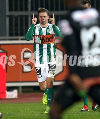 Fussball tipico Bundesliga. RZ Pellets WAC gegen SV Mattersburg. Torjubel Andreas Gruber  (SV Mattersburg). Wolfsberg, am 24.11.2018.
Foto: Kuess

---
pressefotos, pressefotografie, kuess, qs, qspictures, sport, bild, bilder, bilddatenbank