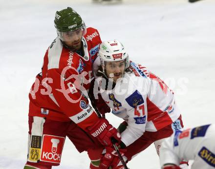 EBEL. Eishockey Bundesliga. KAC gegen HCB Suedtirol Alperia. Witting Marcel (KAC), Insam Marco (Bozen). Klagenfurt, am 25.11.2018.
Foto: Kuess

---
pressefotos, pressefotografie, kuess, qs, qspictures, sport, bild, bilder, bilddatenbank