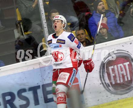 EBEL. Eishockey Bundesliga. KAC gegen HCB Suedtirol Alperia. Torjubel Richter Marco (KAC). Klagenfurt, am 25.11.2018.
Foto: Kuess

---
pressefotos, pressefotografie, kuess, qs, qspictures, sport, bild, bilder, bilddatenbank