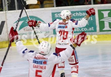 EBEL. Eishockey Bundesliga. KAC gegen HCB Suedtirol Alperia. Torjubel Wahl Mitch (KAC). Klagenfurt, am 25.11.2018.
Foto: Kuess

---
pressefotos, pressefotografie, kuess, qs, qspictures, sport, bild, bilder, bilddatenbank