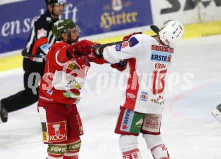 EBEL. Eishockey Bundesliga. KAC gegen HCB Suedtirol Alperia. Koch Thomas (KAC), Catenacci Daniel (Bozen). Klagenfurt, am 25.11.2018.
Foto: Kuess

---
pressefotos, pressefotografie, kuess, qs, qspictures, sport, bild, bilder, bilddatenbank