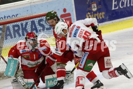 EBEL. Eishockey Bundesliga. KAC gegen HCB Suedtirol Alperia. Geier Stefan (KAC), Smith Jacob Wesley, Findlay Brett (Bozen). Klagenfurt, am 25.11.2018.
Foto: Kuess

---
pressefotos, pressefotografie, kuess, qs, qspictures, sport, bild, bilder, bilddatenbank