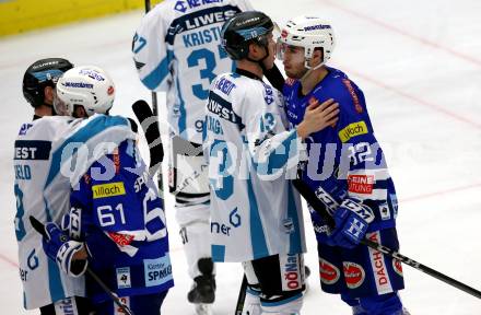 EBEL. Eishockey Bundesliga. EC VSV gegen EHC Liwest Black Wings Linz Patrick Spannring, Bernd Wolf,  (VSV), Rick Schofield, Gerd Kragl (Linz). Villach, am 27.11.2018.
Foto: Kuess 


---
pressefotos, pressefotografie, kuess, qs, qspictures, sport, bild, bilder, bilddatenbank