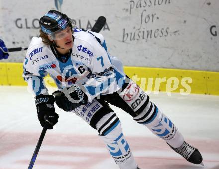 EBEL. Eishockey Bundesliga. EC VSV gegen EHC Liwest Black Wings Linz Brian Lebler (Linz). Villach, am 27.11.2018.
Foto: Kuess 


---
pressefotos, pressefotografie, kuess, qs, qspictures, sport, bild, bilder, bilddatenbank
