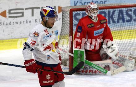 EBEL. Eishockey Bundesliga. KAC gegen EC Red Bull Salzburg.  Torjubel John Hughes,  (Salzburg). Klagenfurt, am 30.11.2018.
Foto: Kuess

---
pressefotos, pressefotografie, kuess, qs, qspictures, sport, bild, bilder, bilddatenbank
