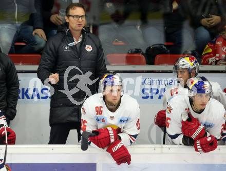 EBEL. Eishockey Bundesliga. KAC gegen EC Red Bull Salzburg.  Trainer Gregory Poss (Salzburg). Klagenfurt, am 30.11.2018.
Foto: Kuess

---
pressefotos, pressefotografie, kuess, qs, qspictures, sport, bild, bilder, bilddatenbank