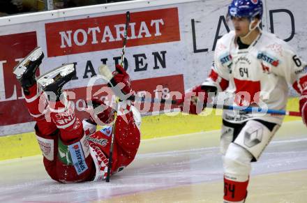 EBEL. Eishockey Bundesliga. KAC gegen	HC TWK Innsbruck (Die Haie).  Torjubel Siim Liivik (KAC). Klagenfurt, am 2.12.2018.
Foto: Kuess

---
pressefotos, pressefotografie, kuess, qs, qspictures, sport, bild, bilder, bilddatenbank