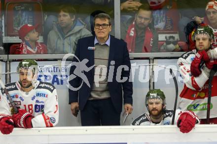 EBEL. Eishockey Bundesliga. KAC gegen	HCB Suedtirol Alperia.  Trainer Kai Suikkanen  (Bozen). Klagenfurt, am 9.12.2018.
Foto: Kuess

---
pressefotos, pressefotografie, kuess, qs, qspictures, sport, bild, bilder, bilddatenbank
