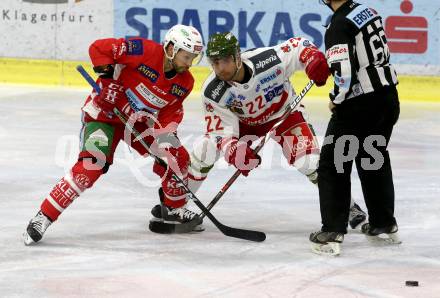 EBEL. Eishockey Bundesliga. KAC gegen	HCB Suedtirol Alperia. Koch Thomas (KAC), Kuparinen Matti (Bozen). Klagenfurt, am 9.12.2018.
Foto: Kuess

---
pressefotos, pressefotografie, kuess, qs, qspictures, sport, bild, bilder, bilddatenbank