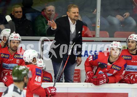 EBEL. Eishockey Bundesliga. KAC gegen	HCB Suedtirol Alperia. Trainer Petri Matikainen (KAC). Klagenfurt, am 9.12.2018.
Foto: Kuess

---
pressefotos, pressefotografie, kuess, qs, qspictures, sport, bild, bilder, bilddatenbank