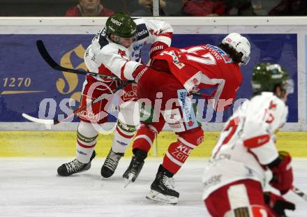 EBEL. Eishockey Bundesliga. KAC gegen	HCB Suedtirol Alperia. Witting Marcel (KAC), Mackenzie Matthew (Bozen). Klagenfurt, am 9.12.2018.
Foto: Kuess

---
pressefotos, pressefotografie, kuess, qs, qspictures, sport, bild, bilder, bilddatenbank