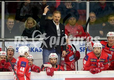 EBEL. Eishockey Bundesliga. KAC gegen	HCB Suedtirol Alperia. Trainer Petri Matikainen (KAC). Klagenfurt, am 9.12.2018.
Foto: Kuess

---
pressefotos, pressefotografie, kuess, qs, qspictures, sport, bild, bilder, bilddatenbank