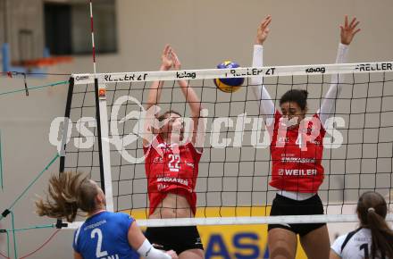 WVL. Volleyball BUndesliga Frauen. ATSC Wildcats Klagenfurt gegen SG Prinz Brunnenbau Volleys. Samira Mauch, Noemi Laura Oiwoh (Wildcats). Klagenfurt, am 15.12.2018.
Foto: Kuess
---
pressefotos, pressefotografie, kuess, qs, qspictures, sport, bild, bilder, bilddatenbank