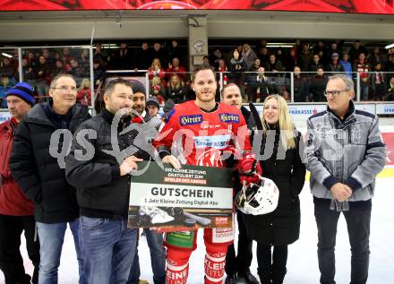 EBEL. Eishockey Bundesliga. KAC gegen	EHC Liwest Black Wings Linz. Stefan Geier (KAC). Klagenfurt, am 21.12.2018.
Foto: Kuess

---
pressefotos, pressefotografie, kuess, qs, qspictures, sport, bild, bilder, bilddatenbank