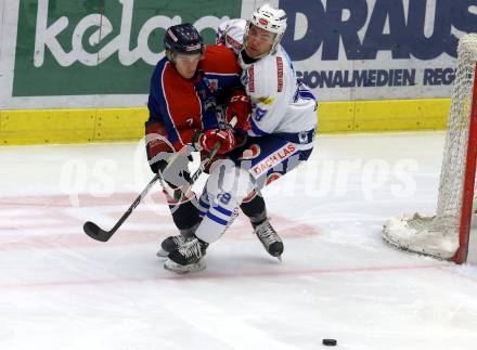 EBEL. Eishockey Bundesliga. EC VSV gegen KHL Medvescak Zagreb. Blaine Down,   (VSV), Domen Vedlin (Zagreb). Villach, am 26.12.2018.
Foto: Kuess 


---
pressefotos, pressefotografie, kuess, qs, qspictures, sport, bild, bilder, bilddatenbank