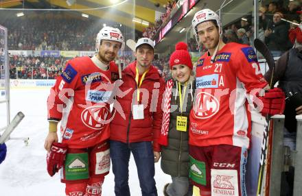 EBEL. Eishockey Bundesliga. KAC gegen	VSV. Charles Robin Gartner, Thomas Hundertpfund (KAC). Klagenfurt, am 28.12.2018.
Foto: Kuess

---
pressefotos, pressefotografie, kuess, qs, qspictures, sport, bild, bilder, bilddatenbank