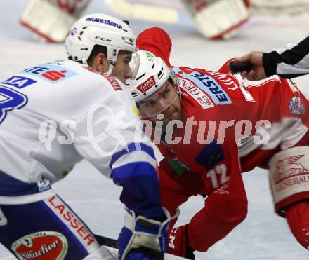 EBEL. Eishockey Bundesliga. KAC gegen	VSV. Siim Liivik,  (KAC), Felix Maxa (VSV). Klagenfurt, am 28.12.2018.
Foto: Kuess

---
pressefotos, pressefotografie, kuess, qs, qspictures, sport, bild, bilder, bilddatenbank