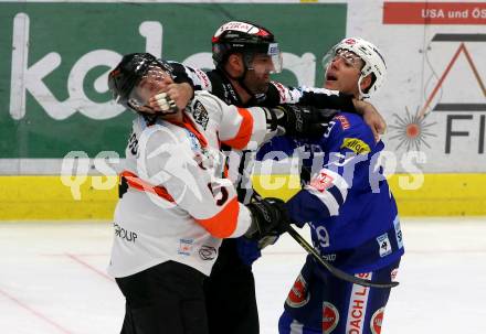 EBEL. Eishockey Bundesliga. EC VSV gegen Moser Medical Graz99ers.   Blaine Down,  (VSV), Robin Jakobsson (Graz). Villach, am 30.12.2018.
Foto: Kuess 


---
pressefotos, pressefotografie, kuess, qs, qspictures, sport, bild, bilder, bilddatenbank