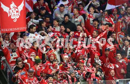EBEL. Eishockey Bundesliga. EC VSV gegen KAC.  Fans (KAC). Villach, am 1.1.2019.
Foto: Kuess 


---
pressefotos, pressefotografie, kuess, qs, qspictures, sport, bild, bilder, bilddatenbank