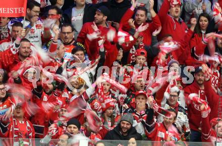 EBEL. Eishockey Bundesliga. EC VSV gegen KAC.  Fans (KAC). Villach, am 1.1.2019.
Foto: Kuess 


---
pressefotos, pressefotografie, kuess, qs, qspictures, sport, bild, bilder, bilddatenbank