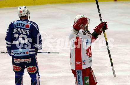 EBEL. Eishockey Bundesliga. EC VSV gegen KAC.  Torjubel Stefan Geier (KAC). Villach, am 1.1.2019.
Foto: Kuess 


---
pressefotos, pressefotografie, kuess, qs, qspictures, sport, bild, bilder, bilddatenbank