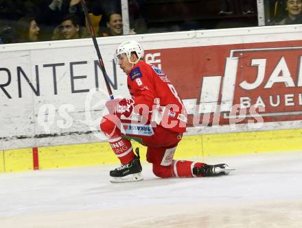 EBEL. Eishockey Bundesliga. KAC gegen	Moser Medical Graz99ers.  Torjubel Petersen Nicholas Eric, (KAC). Klagenfurt, am 4.1.2019.
Foto: Kuess

---
pressefotos, pressefotografie, kuess, qs, qspictures, sport, bild, bilder, bilddatenbank